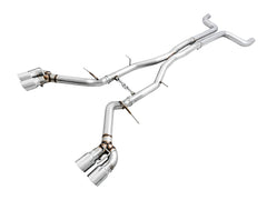 AWE Track Edition Cat-back Exhaust for Gen6 Camaro SS / ZL1/ LT1 - Non-Resonated - Chrome Silver Tips (Quad Outlet) - Primary
