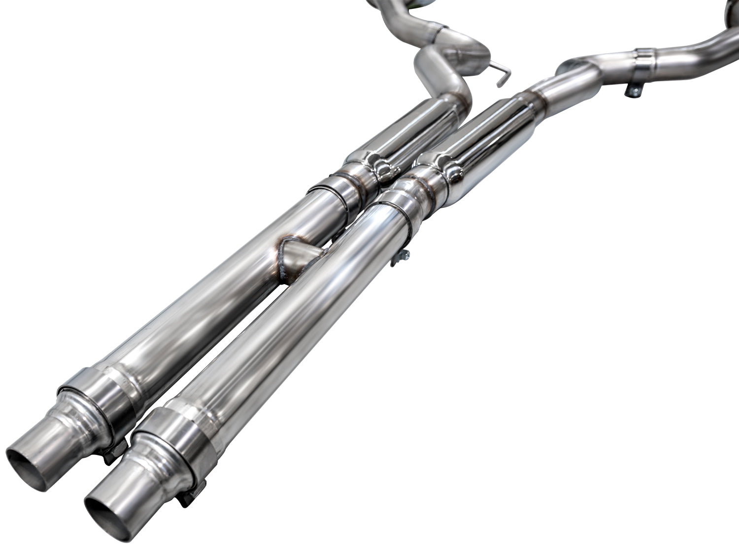 AWE Touring Edition Exhaust for S650 Ford Mustang GT Fastback - Dual Diamond Black Tips - out of package