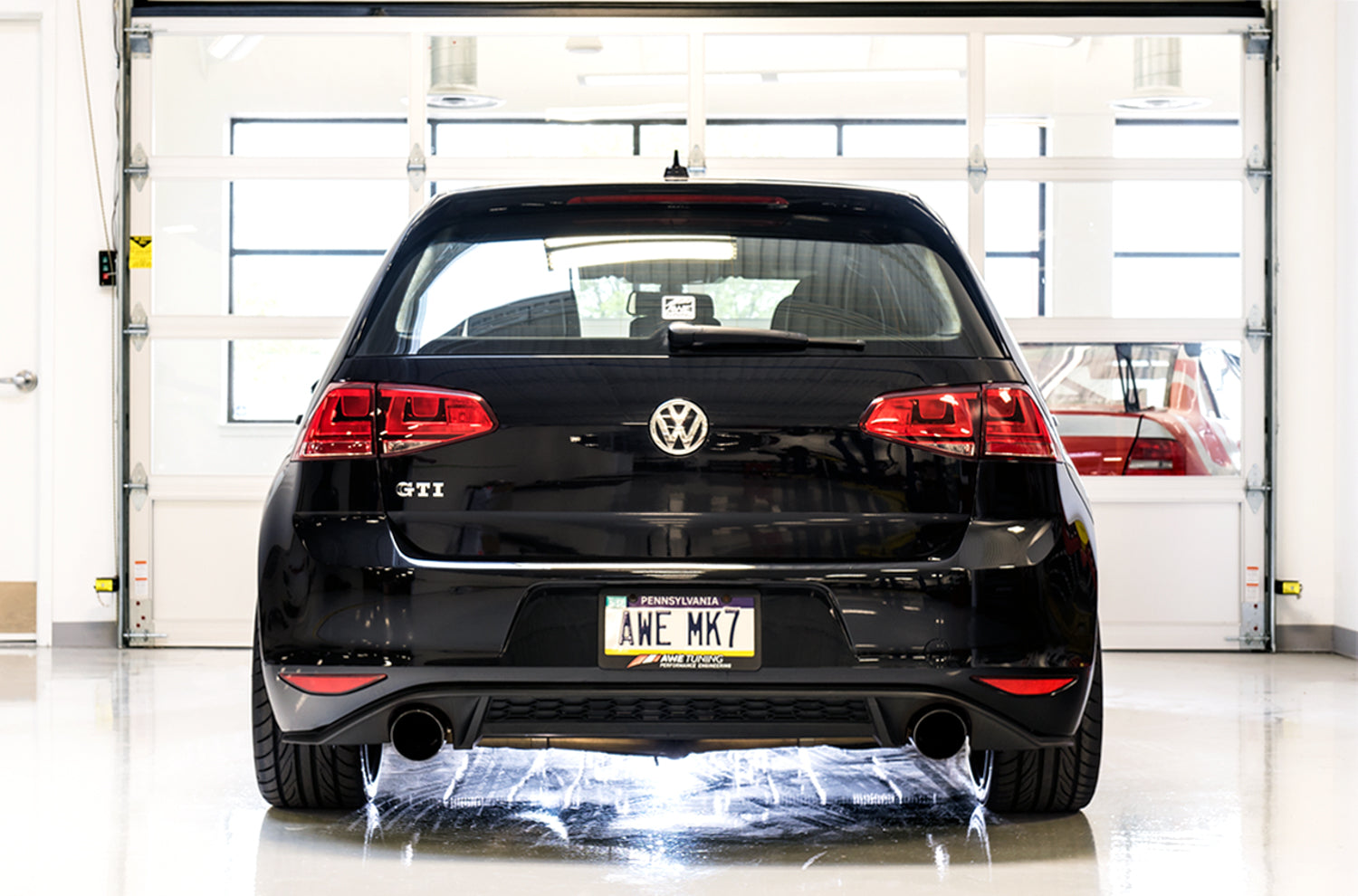 AWE Touring Edition Exhaust for VW MK7 GTI - Diamond Black Tips - Mounted