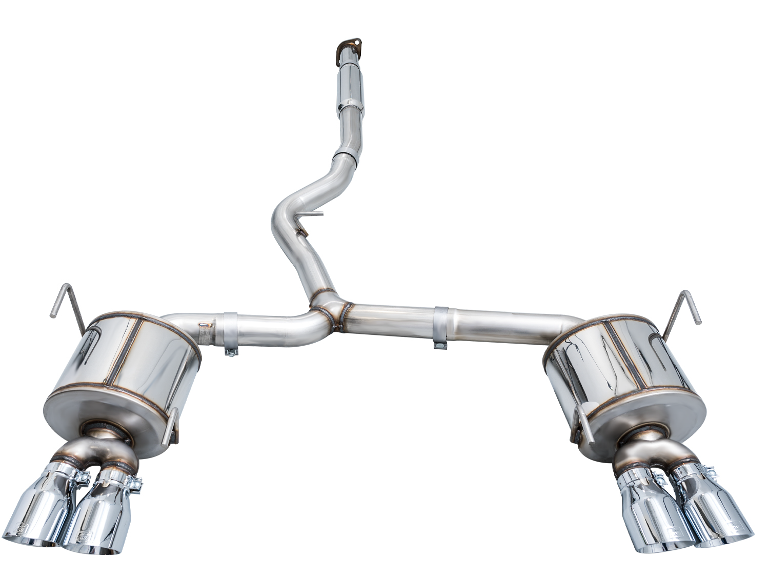 AWE Touring Edition Exhaust for VB Subaru WRX - Chrome Silver Tips - out of package