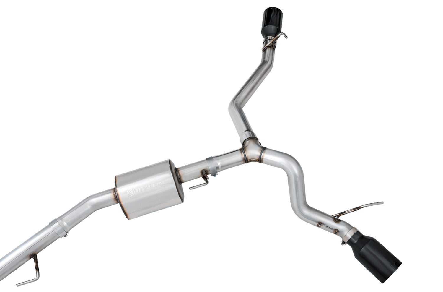 AWE Tread Edition Catback Dual Exhaust for Jeep JT 3.6L - Diamond Black Tips - out of package