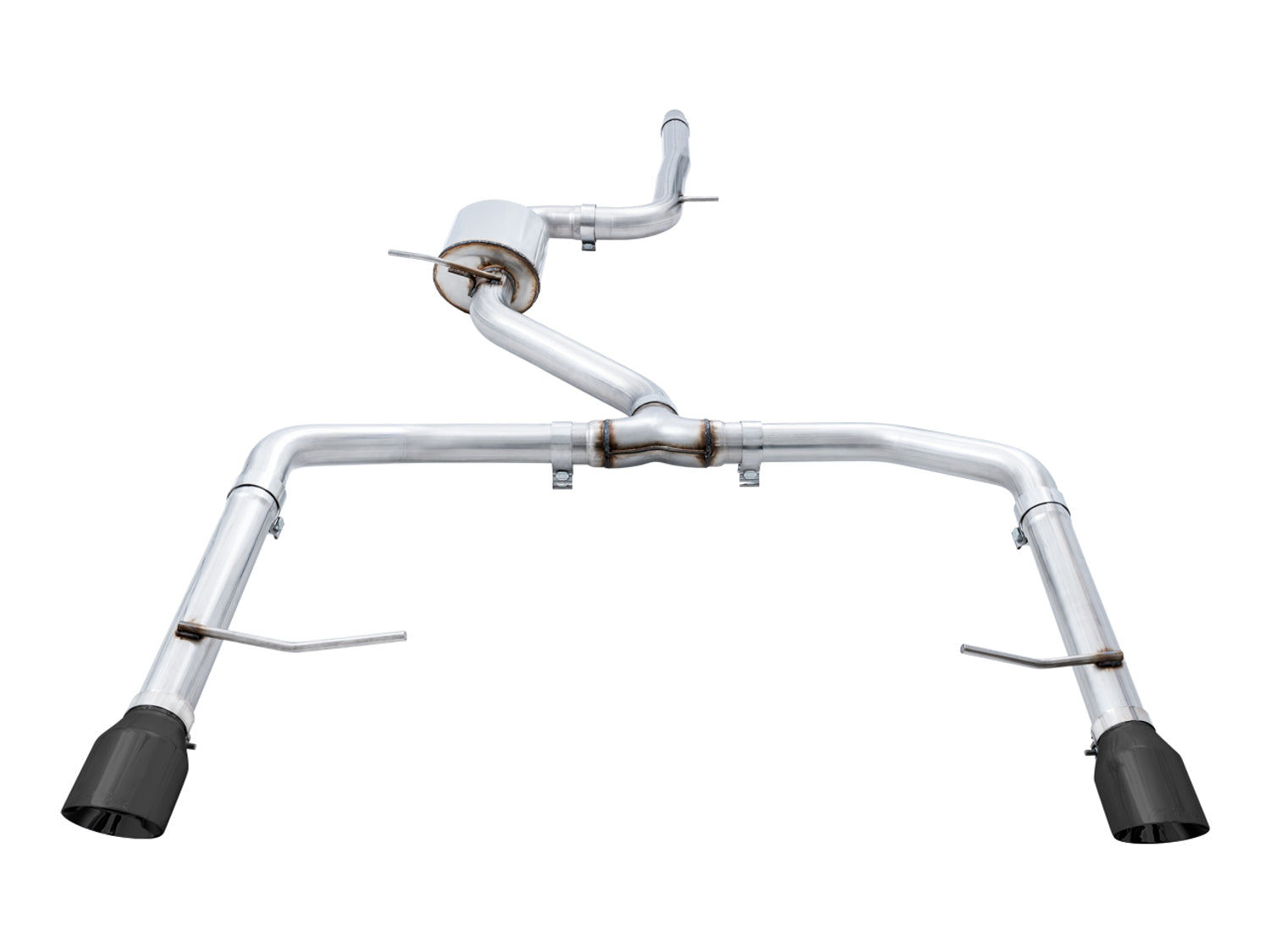 AWE Track Edition Exhaust - Resonated - for MK7 Jetta GLI w/ High Flow Downpipe (not included) - Diamond Black Tips - Primary
