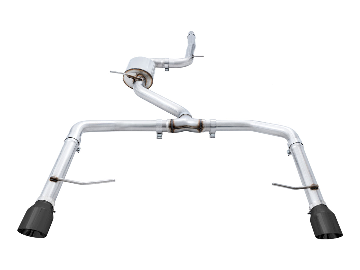 AWE Track Edition Exhaust - Resonated - for MK7 Jetta GLI w/ High Flow Downpipe (not included) - Diamond Black Tips - Primary