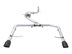 AWE Track Edition Exhaust - Resonated - for MK7 Jetta GLI w/ High Flow Downpipe (not included) - Diamond Black Tips - Primary