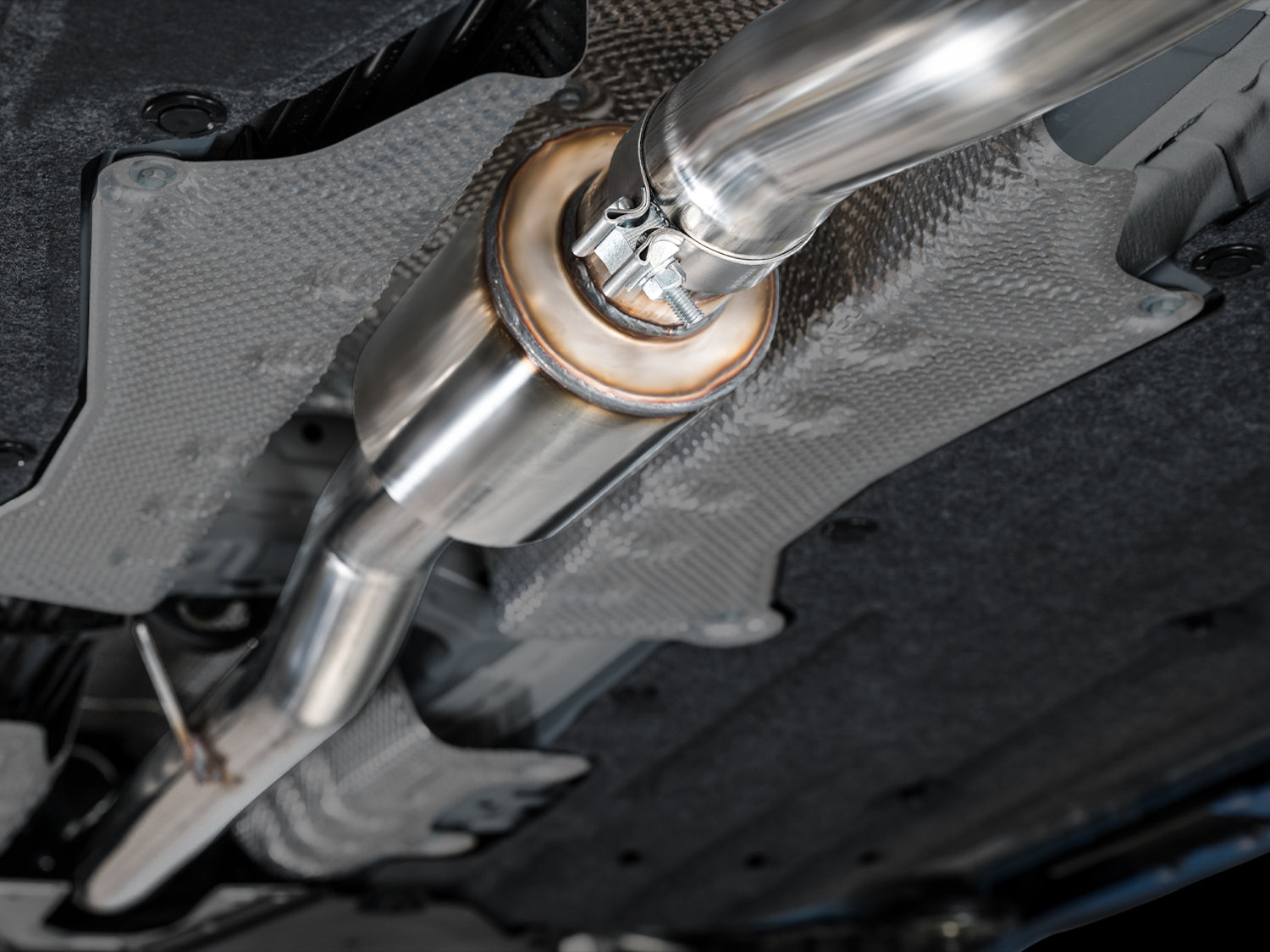AWE Track Edition Exhaust for FL5 Civic Type R - Triple Diamond Black Tips - Mounted