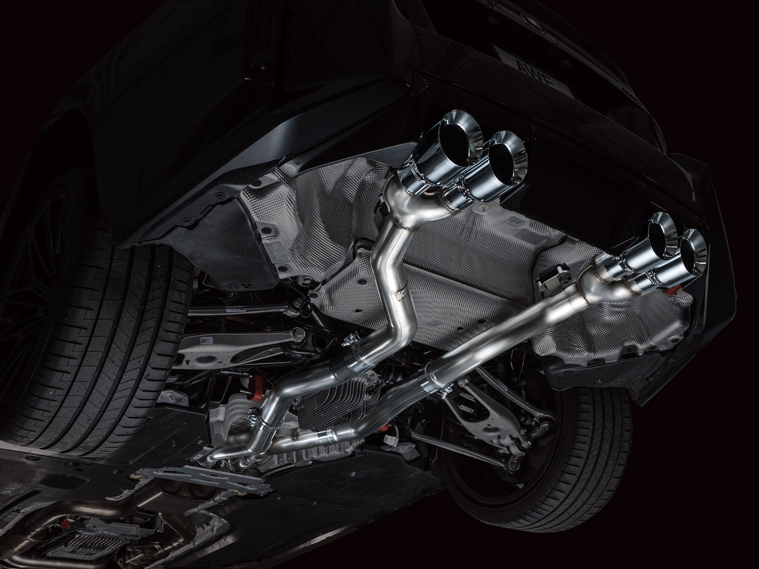 AWE Track Edition Exhaust for BMW G87 M2 - Chrome Silver Tips - Mounted