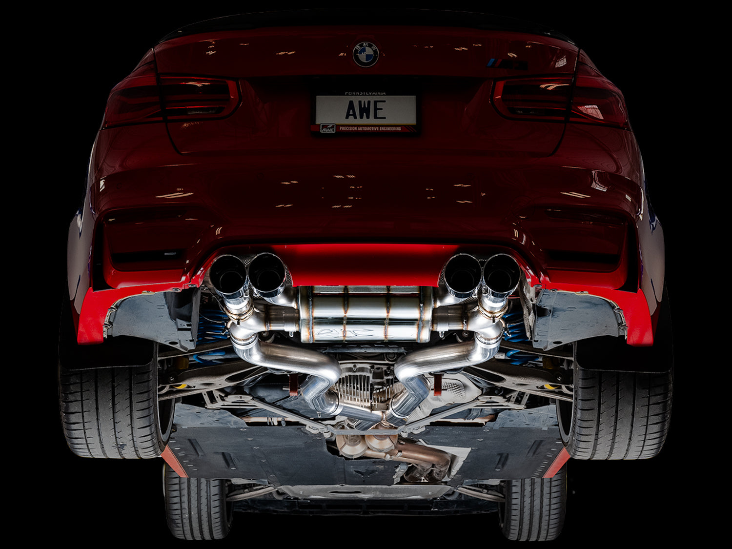 AWE SwitchPath™ Catback Exhaust for BMW F8X M3/M4 - Chrome Silver - Mounted