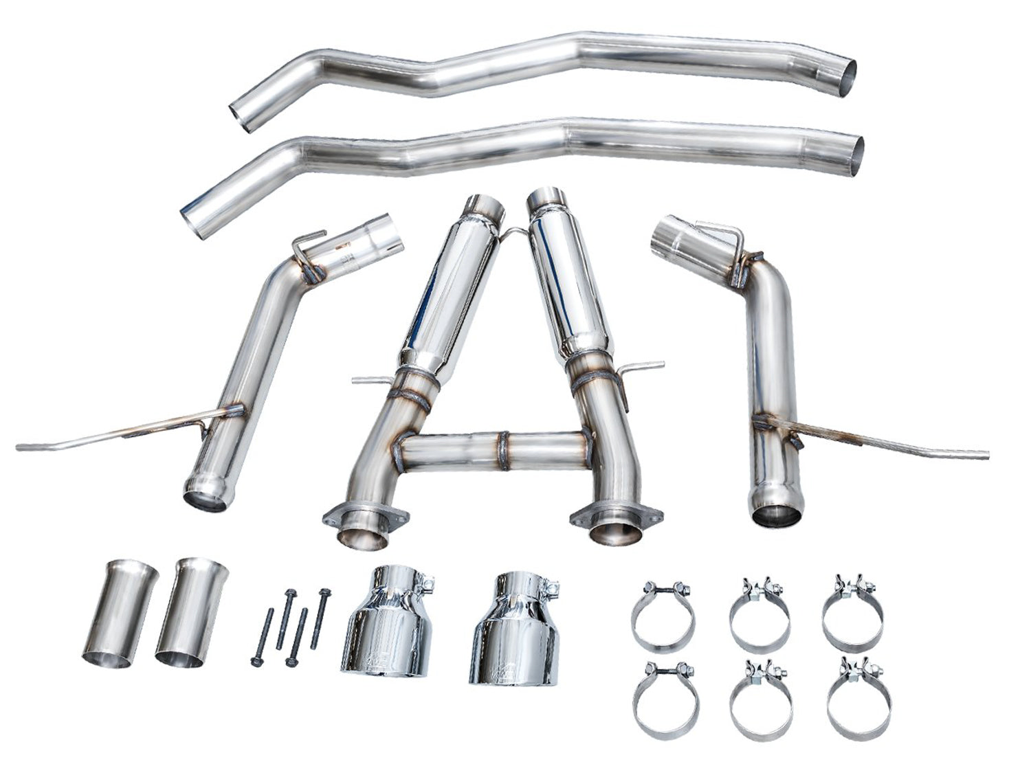 AWE Track Edition Exhaust for Dodge Durango 6.4 / 6.2 SC - Chrome Silver Tips - out of package