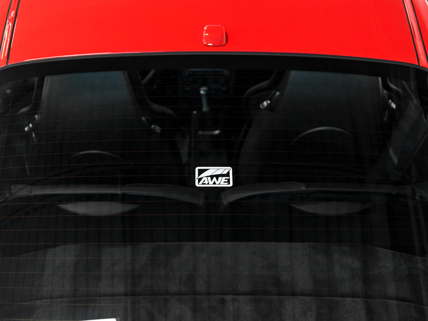 AWE Small ow Decal - White - Mounted