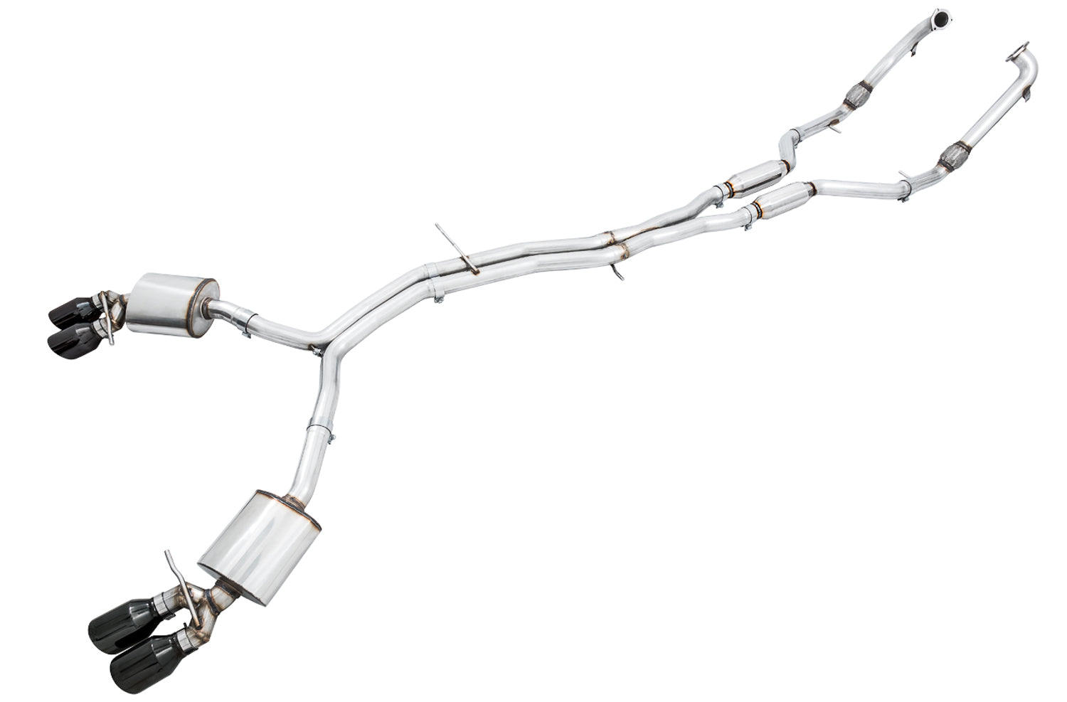 AWE SwitchPath™ Exhaust for Audi B9 S4 - Non-Resonated - Diamond Black 102mm Tips - Primary