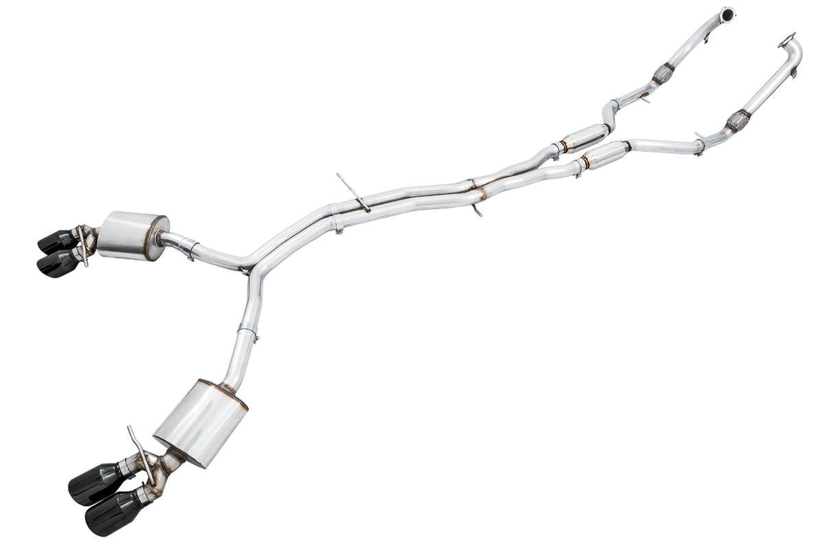 AWE SwitchPath™ Exhaust for Audi B9 S4 - Non-Resonated - Diamond Black 102mm Tips - Primary